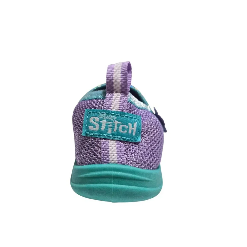 Disney Stitch Toddler Girls Water Shoes Mesh Slip On Size 7/8, 9/10 Rubber Sole